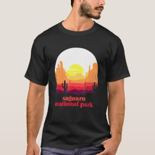 Saguaro National Park Desert Illustration Vintage T-Shirt