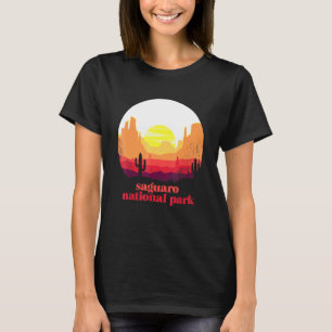 Saguaro National Park Desert Illustration Vintage T-Shirt