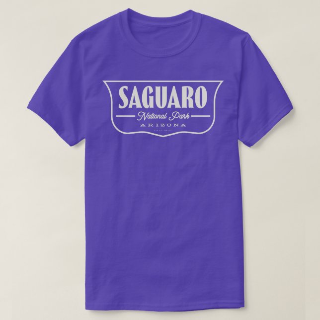 Saguaro National Park Shield Tan T-Shirt (Design Front)