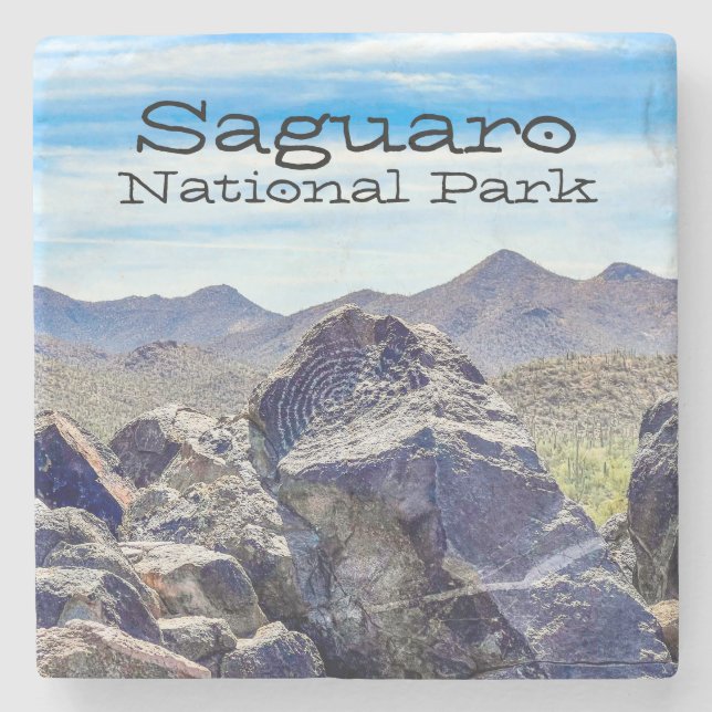 Saguaro National Park Stone Coaster (Front)