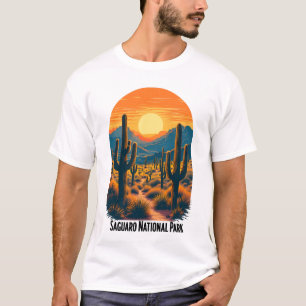 Saguaro National Park Sunset – Desert Landscape T-Shirt