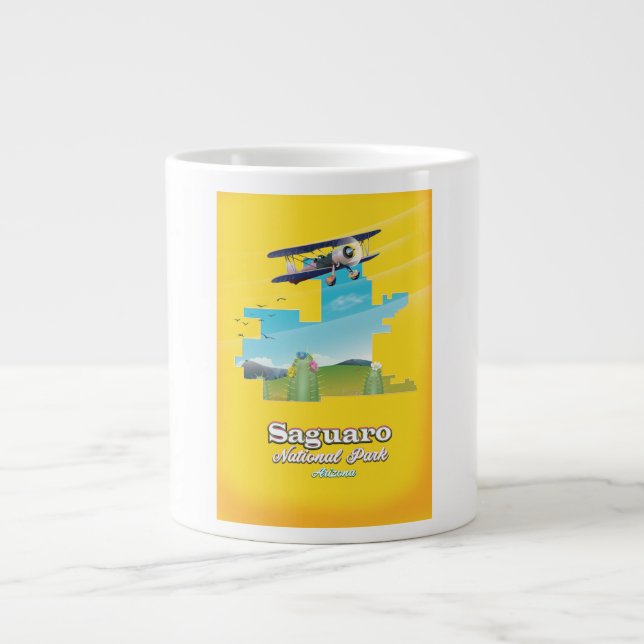 saguaro national park travel map large coffee mug (Front)