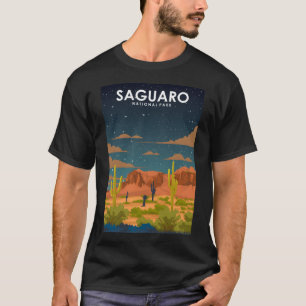 Saguaro National Park Vintage Minimal Retro Travel T-Shirt