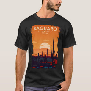 Saguaro National Park Vintage Minimal travel poste T-Shirt