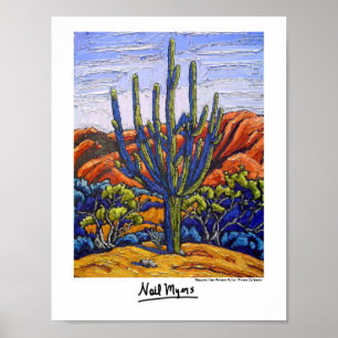 "Saguaro Near Romero Ruins" Poster