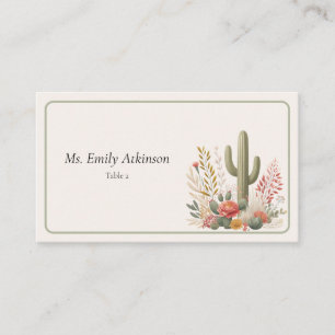 Saguaro & Sage Flat Wedding Place Card