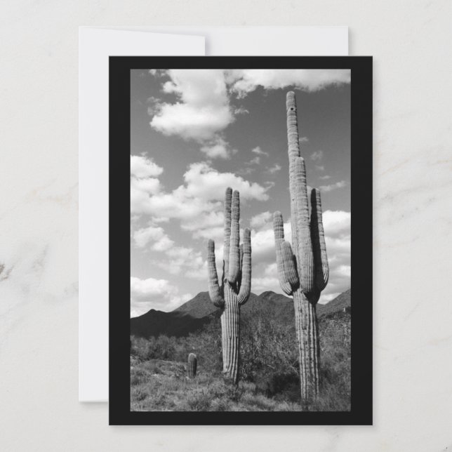 Saguaro Sentinel (AZ Sonoran Desert) Invitation (Front)