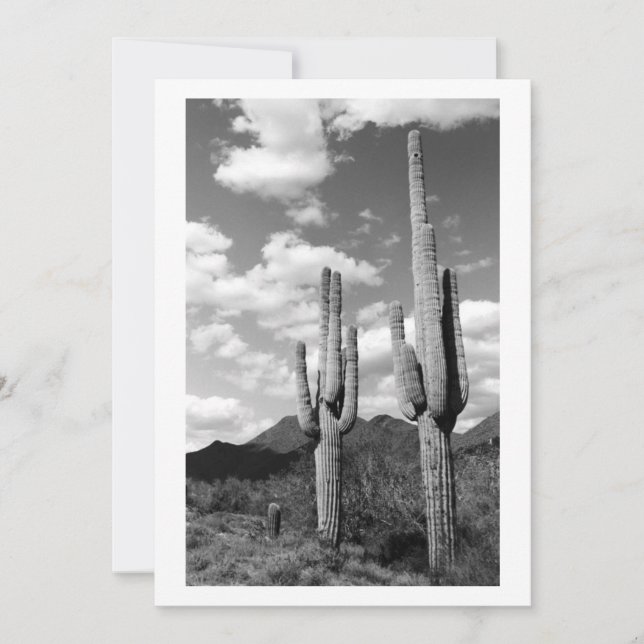 Saguaro Sentinel (AZ Sonoran Desert) Invitation (Front)