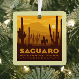 Saguaro Square National Park   Arizona Metal Tree Decoration