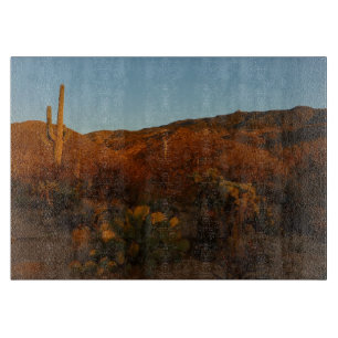 Saguaro Sunset I Arizona Desert Landscape Cutting Board
