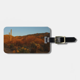 Saguaro Sunset I Arizona Desert Landscape Luggage Tag