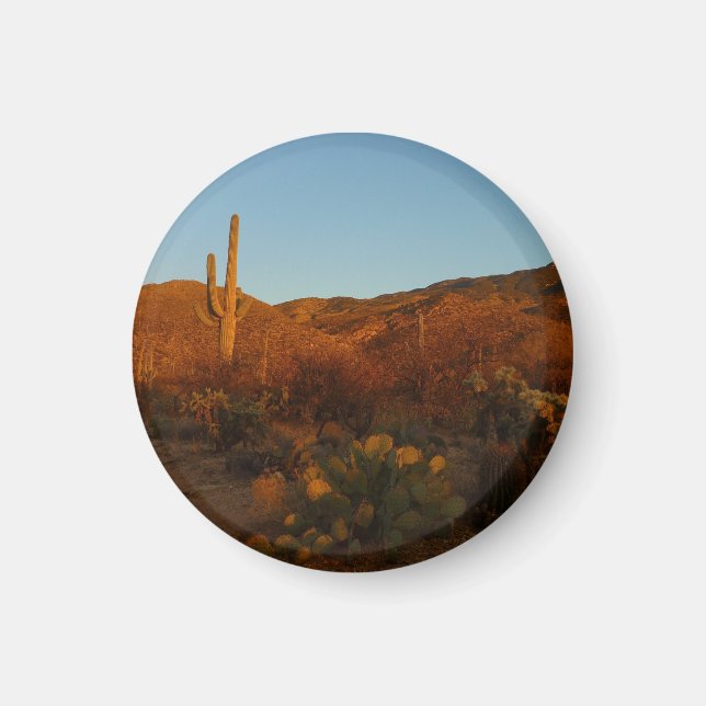 Saguaro Sunset I Arizona Desert Landscape Magnet (Front)