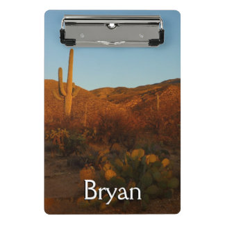Saguaro Sunset I Arizona Desert Landscape Mini Clipboard