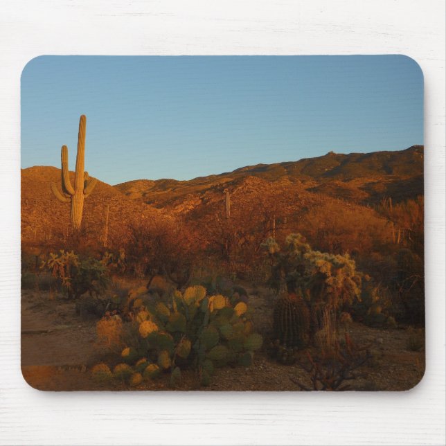 Saguaro Sunset I Arizona Desert Landscape Mouse Mat (Front)