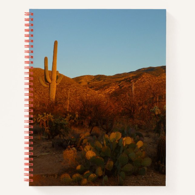 Saguaro Sunset I Arizona Desert Landscape Notebook (Front)