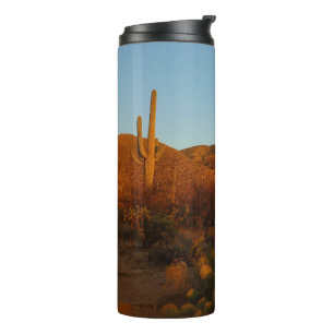 Saguaro Sunset I Arizona Desert Landscape Thermal Tumbler