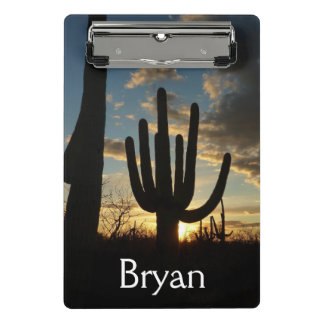 Saguaro Sunset II Arizona Desert Landscape Mini Clipboard