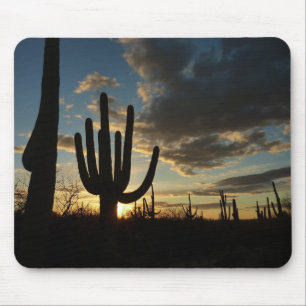 Saguaro Sunset II Arizona Desert Landscape Mouse Mat