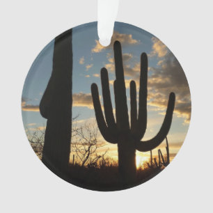 Saguaro Sunset II Arizona Desert Landscape Ornament