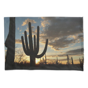 Saguaro Sunset II Arizona Desert Landscape Pillowcase