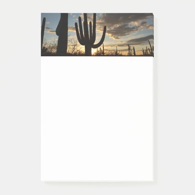 Saguaro Sunset II Arizona Desert Landscape Post-it Notes (Front)