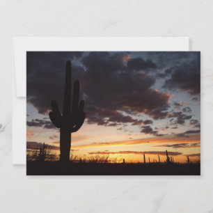 Saguaro Sunset III Arizona Desert Landscape Card