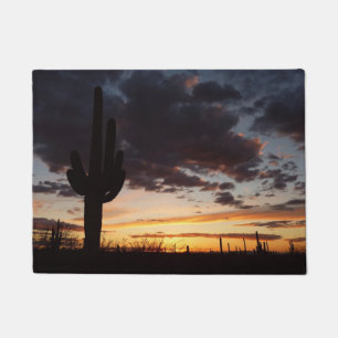 Saguaro Sunset III Arizona Desert Landscape Doormat