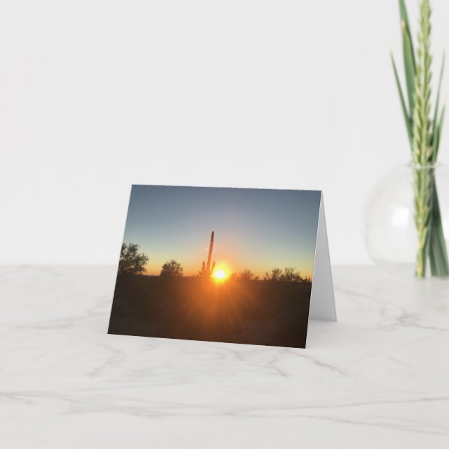 saguaro sunset notecard (blank inside) (Front)