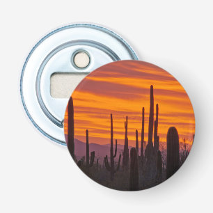 Saguaro, sunset, Saguaro National Park Bottle Opener