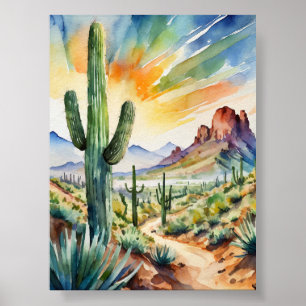 Saguaro Watercolor Art Print