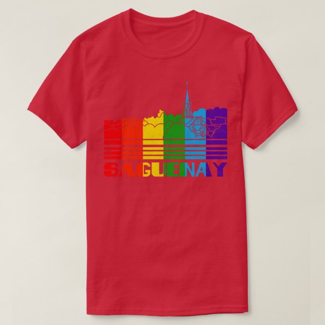 Saguenay Pride Shirt Saguenay LGBT Gift LGBTQ Supp (Design Front)