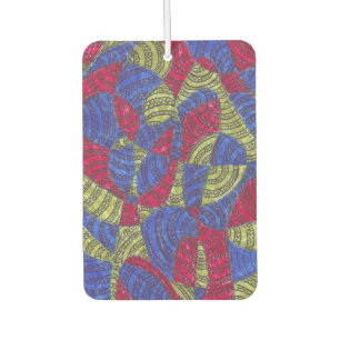 Sahar Colorful Abstract Geometric Art Golf Ball Car Air Freshener