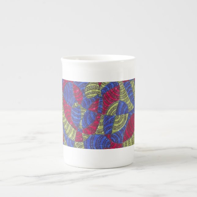 Sahar | Colorful Abstract Hand-Drawn Pattern Mug (Front)