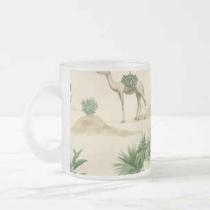 "Sahara Camel Glass" Frosted Glass Coffee Mug