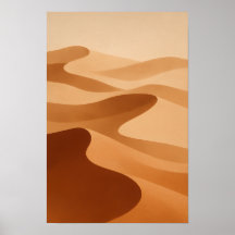 Sahara Dunes Neutral Wall Art Poster