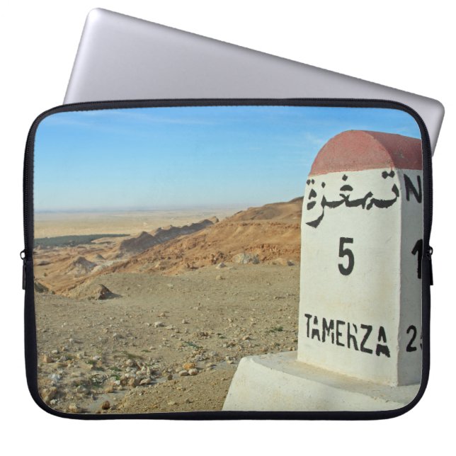 Sahara milestone, Tunisia Laptop Sleeve (Front)
