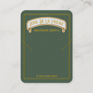 Sahara Nights Green Jewellery Display Calling Card