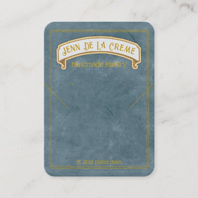 Sahara Nights Slate Watercolor Jewellery Display Calling Card (Front)