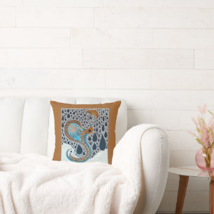 Sahara Pearls Tribal Exotic Peacock Cushion