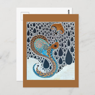 Sahara Pearls Tribal Exotic Peacock Postcard