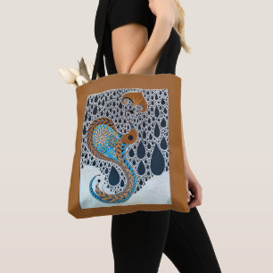 Sahara Pearls Tribal Exotic Peacock Tote Bag