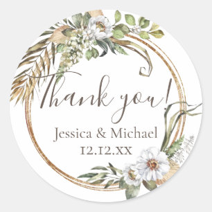 Sahara Savanna Thank You Classic Round Sticker