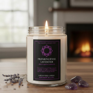 Sahasrara Crown Chakra Candle Label