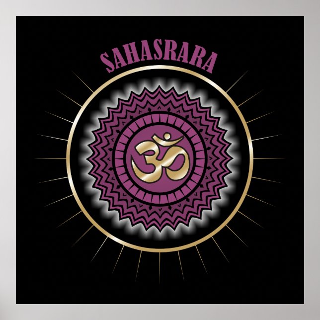 Sahasrara Purple Crown Chakra Poster (Front)