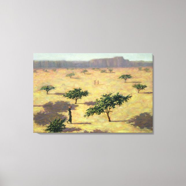 Sahelian Landscape Mali 1991 Canvas Print (Front)