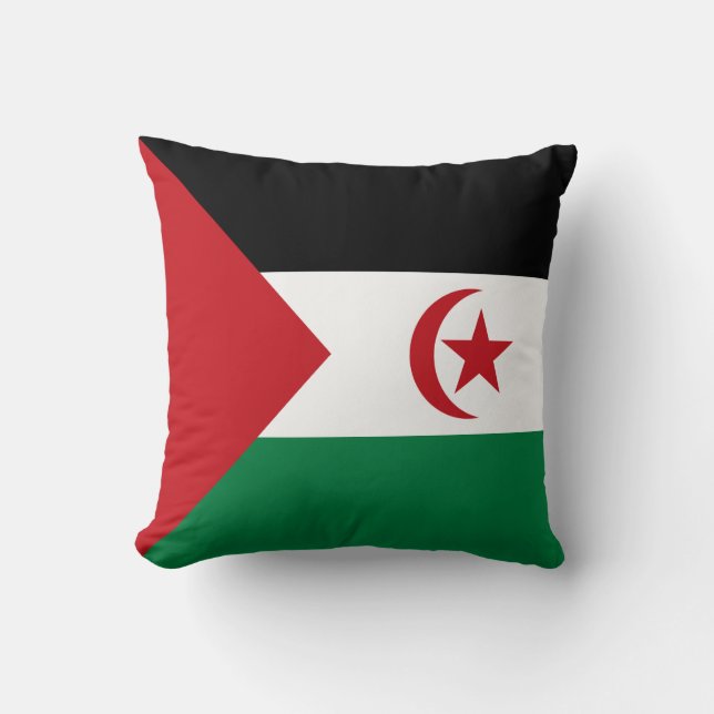 Sahrawi Arab Democratic Republic Flag Cushion (Front)