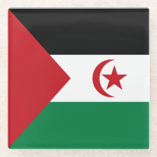 Sahrawi Arab Democratic Republic Flag Glass Coaster