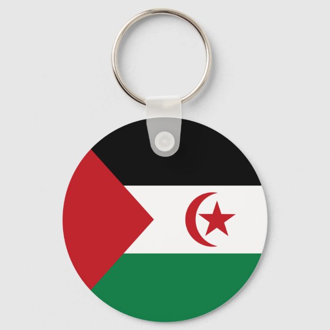 Sahrawi Arab Democratic Republic Flag Key Ring (Front)