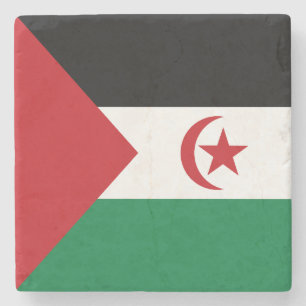 Sahrawi Arab Democratic Republic Flag Stone Coaster