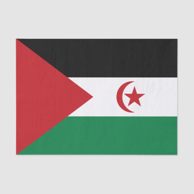 Sahrawi Arab Democratic Republic Flag Tissue Paper (Front)